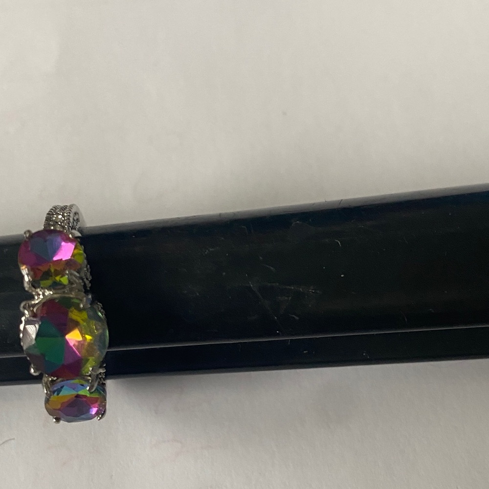 Multicolor Gemstone Silver Ring 8 - image 1